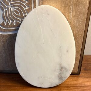 TARGET Bullseye Playground Marble Serving Board Egg Shape White